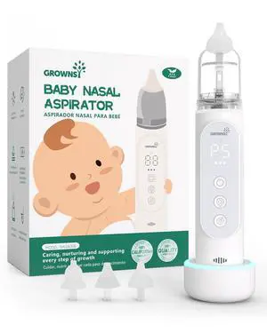 Nasal Aspirator for Baby, Upgraded 5 Suction Levels Baby Nose Sucker, IPX7 Waterproof Electric Nose Suction for Baby, Booger Sucker for Toddlers with Automatic Cleaning &Music &Light Functions Nasal Aspirator for Baby, Upgraded 5 Suction Levels Baby Nose Sucker, IPX7 Waterproof Electric Nose Suction for Baby, Booger Sucker for Toddlers with Automatic Cleaning &Music &Light Functions