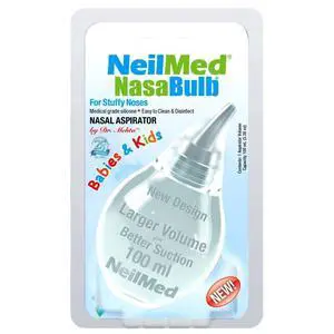 NasaBulb Nasal Bulb Aspirator for Babies & Infants, Soft Silicone Tip, Clear Design, BPA & Latex Free, Sterilizable Large Size, 100 mL NasaBulb Nasal Bulb Aspirator for Babies & Infants, Soft Silicone Tip, Clear Design, BPA & Latex Free, Sterilizable Large Size, 100 mL