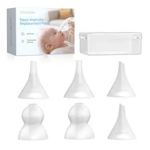 Nasal Aspirator Replacement Tips 6 Pcs, Food-Grade Silicone, Soft Baby Nose Sucker Replacement Parts Compatible with GROWNSY, Watolt, LittleTora, HEYVALUE, Cocobela, X-Bosak Nasal Aspirator Replacement Tips 6 Pcs, Food-Grade Silicone, Soft Baby Nose Sucker Replacement Parts Compatible with GROWNSY, Watolt, LittleTora, HEYVALUE, Cocobela, X-Bosak