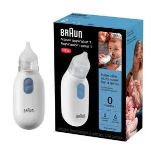 Electric Nasal Aspirator - Mucus Remover, Blocked Nose Relief for Newborn, Baby and Toddler, Electric Suction Power, 2 Suction Levels, 2 Nose Tip Sizes, Dishwasher Safe, FSA and HSA Eligible Electric Nasal Aspirator - Mucus Remover, Blocked Nose Relief for Newborn, Baby and Toddler, Electric Suction Power, 2 Suction Levels, 2 Nose Tip Sizes, Dishwasher Safe, FSA and HSA Eligible