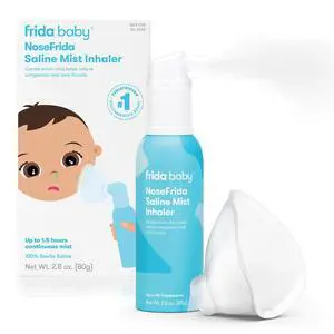 Baby NoseFrida Saline Mist Nasal Inhaler, Decongestant Spray for Congestion & Allergy Relief for Babies + Kids, Nasal Saline Spray, Soothes Stuffy Nose & Sore Throat, Includes Mask Baby NoseFrida Saline Mist Nasal Inhaler, Decongestant Spray for Congestion & Allergy Relief for Babies + Kids, Nasal Saline Spray, Soothes Stuffy Nose & Sore Throat, Includes Mask