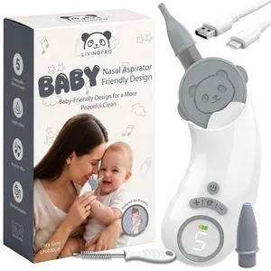 Electric Nasal Aspirator for Baby Nose Sucker with Toddler Friendly Design, 5 Suction Levels up to 70kPa, Soothing LED & Music, Removable Lid, IPX7 Waterproof, USB-C Rechargeable Electric Nasal Aspirator for Baby Nose Sucker with Toddler Friendly Design, 5 Suction Levels up to 70kPa, Soothing LED & Music, Removable Lid, IPX7 Waterproof, USB-C Rechargeable
