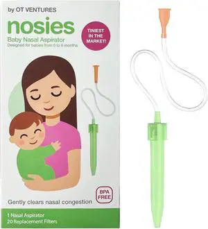 New Born Baby Nasal Aspirator (0-6 Months) with 20 Hygiene Filters | Tiniest Aspirator Ideal for New Born Baby Congestion Relief, Pediatrician Recommended, Gentle Suction New Born Baby Nasal Aspirator (0-6 Months) with 20 Hygiene Filters | Tiniest Aspirator Ideal for New Born Baby Congestion Relief, Pediatrician Recommended, Gentle Suction
