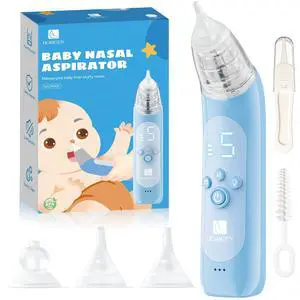 Nasal Aspirator for Baby, Electric Baby Nose Suction with 5 Adjustable Levels Suction, USB-C Rechargeable Mucus Cleaner with Lights and Music, Baby Nasal Aspirator for Toddler with 3 Silicone Tip Nasal Aspirator for Baby, Electric Baby Nose Suction with 5 Adjustable Levels Suction, USB-C Rechargeable Mucus Cleaner with Lights and Music, Baby Nasal Aspirator for Toddler with 3 Silicone Tip