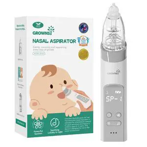 Nasal Aspirator for Baby, Electric Baby Nose Sucker with Larger Suction Chamber and More Powerful Suction, Automatic Nose Cleaner with Music and Light Soothing Function Nasal Aspirator for Baby, Electric Baby Nose Sucker with Larger Suction Chamber and More Powerful Suction, Automatic Nose Cleaner with Music and Light Soothing Function