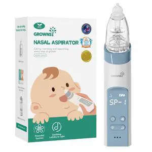 Electric Nasal Aspirator for Baby, Nose Sucker with 3 Tips, Blue Electric Nasal Aspirator for Baby, Nose Sucker with 3 Tips, Blue