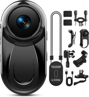 Mini Body Camera, Thumb Action Camera 120° Wide Angle POV, Magnetic Clip-On Mini Body Camera, Thumb Action Camera 120° Wide Angle POV, Magnetic Clip-On