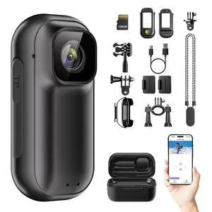 4K 128GB WiFi Thumb Action Camera, Mini Body Cam with 1.5" Screen 4K 128GB WiFi Thumb Action Camera, Mini Body Cam with 1.5" Screen