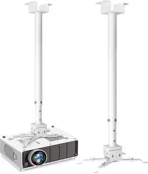 Upgraded Projector Ceiling Mount 31-59 / 78-150CM Strong Extending Drop Ceiling Projector Mount Adjustable Long Projectors Mounts for Home Office Factory White Upgraded Projector Ceiling Mount 31-59 / 78-150CM Strong Extending Drop Ceiling Projector Mount Adjustable Long Projectors Mounts for Home Office Factory White