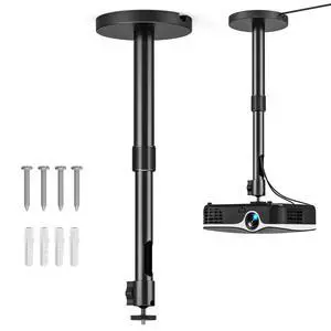 Projector Ceiling Mount, 10.8" - 15" Extendable Length Ceiling Projector Stand with 1/4" Screw, Compatible with TMY, HAPPRUN, Aurzen & Most Device, 360° Rotation & 120° tilt for Ceiling Wall Use Projector Ceiling Mount, 10.8" - 15" Extendable Length Ceiling Projector Stand with 1/4" Screw, Compatible with TMY, HAPPRUN, Aurzen & Most Device, 360° Rotation & 120° tilt for Ceiling Wall Use