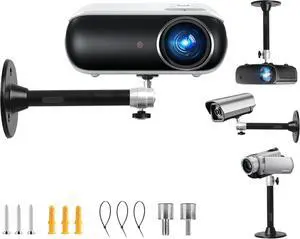 Mini Projector Ceiling Mount 360° Adjustable Projector Wall Mount Length 7in / 18cm Projectors Mounts Black Mini Projector Ceiling Mount 360° Adjustable Projector Wall Mount Length 7in / 18cm Projectors Mounts Black
