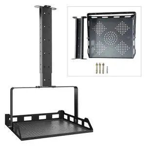 Universal Metal Foldable Projector Ceiling Mount, 360° Rotation & Height Adjustable Heavy Duty Bracket, Compatible with Most Projectors & Compact Devices, Black Universal Metal Foldable Projector Ceiling Mount, 360° Rotation & Height Adjustable Heavy Duty Bracket, Compatible with Most Projectors & Compact Devices, Black