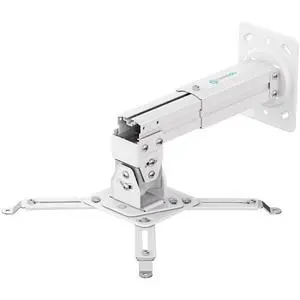 Projector Ceiling Mount, 22 lbs Load Capacity, Height Adjustable Projector Mount Ceiling & Wall, Swivel and Tilt, Extendable Arm, Universal Mounting Bracket for Home Cinema, Office, White Projector Ceiling Mount, 22 lbs Load Capacity, Height Adjustable Projector Mount Ceiling & Wall, Swivel and Tilt, Extendable Arm, Universal Mounting Bracket for Home Cinema, Office, White