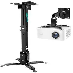 Wall/Ceiling Projector Mount with Extension Pole, Universal 3-in-1 Bracket Wall/Ceiling Projector Mount with Extension Pole, Universal 3-in-1 Bracket