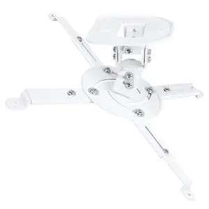 Full Motion Universal Projector Ceiling Mount Bracket with Adjustable Extendable Arms Rotating Swivel Tilt and Low Profile Mount for Home and Office Projector (White) Full Motion Universal Projector Ceiling Mount Bracket with Adjustable Extendable Arms Rotating Swivel Tilt and Low Profile Mount for Home and Office Projector (White)