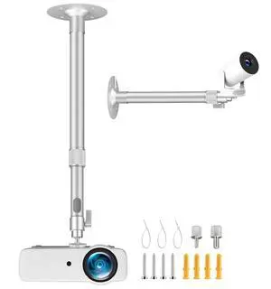 Upgraded Projector Mount, 360° Rotation 90° Tilt Adjustable 14-24in, Projector Wall Mount, Telescope Projectors Ceiling Mounts Compatible with Aurzen TMY HAPPRUN Yaber & Most Projectors Upgraded Projector Mount, 360° Rotation 90° Tilt Adjustable 14-24in, Projector Wall Mount, Telescope Projectors Ceiling Mounts Compatible with Aurzen TMY HAPPRUN Yaber & Most Projectors