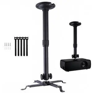 Projector Ceiling Mount - Universal 2-in-1 Bracket with Extension Pole, 7.87" - 15.74" Height Adjustable Holder for Projectors Projector Ceiling Mount - Universal 2-in-1 Bracket with Extension Pole, 7.87" - 15.74" Height Adjustable Holder for Projectors