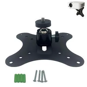 Mini Projector Ceiling Mount with 360-Degree Ball Head, Desktop Stand, Projector Wall Mount Universal Compatibility, 1/4 Thread, Camera Mount Includes Mounting Screws Mini Projector Ceiling Mount with 360-Degree Ball Head, Desktop Stand, Projector Wall Mount Universal Compatibility, 1/4 Thread, Camera Mount Includes Mounting Screws