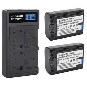 2-Pack NP-FH50 Battery with Dual Charger for Sony DSLRA230 DSC-HX1 2-Pack NP-FH50 Battery with Dual Charger for Sony DSLRA230 DSC-HX1