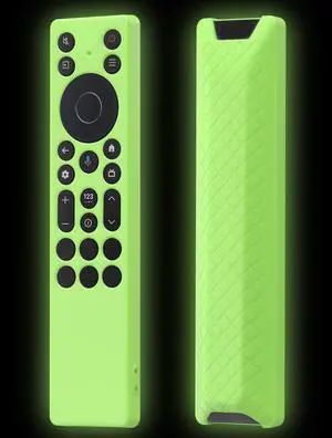 Silicone Case Cover for TCL RC813A FMB1 / RC923A FMB1 Remote, Protective Sleeve for TCL 2025 QM6K QM7K TV Remote, Glow Green Silicone Case Cover for TCL RC813A FMB1 / RC923A FMB1 Remote, Protective Sleeve for TCL 2025 QM6K QM7K TV Remote, Glow Green