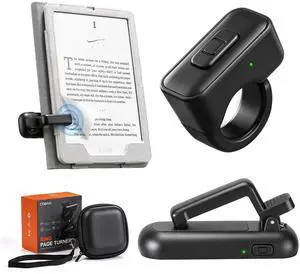 Page Turner Ring for iPhone, Kindle, Remote Page Turner for iPad & Tablets, Kobo & E-Readers, Wireless Remote Shutter for Photos & Videos, with Storage Case Page Turner Ring for iPhone, Kindle, Remote Page Turner for iPad & Tablets, Kobo & E-Readers, Wireless Remote Shutter for Photos & Videos, with Storage Case