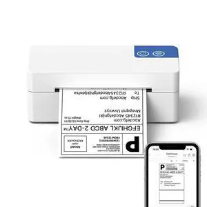 Bluetooth Thermal Shipping Label Printer for Small Business, White Bluetooth Thermal Shipping Label Printer for Small Business, White