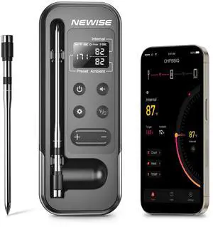 Bluetooth Meat Thermometer with Smart APP, 800FT Wireless Range Bluetooth Meat Thermometer with Smart APP, 800FT Wireless Range