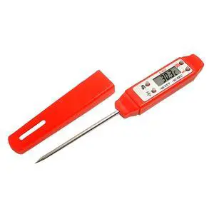 Meat Thermometer - Digital Food Thermometer for Cooking Kitchen - Automatic Calibration Pen Style Electronic Pocket Thermometer for Water Temperature, Barbecue (Red) Meat Thermometer - Digital Food Thermometer for Cooking Kitchen - Automatic Calibration Pen Style Electronic Pocket Thermometer for Water Temperature, Barbecue (Red)
