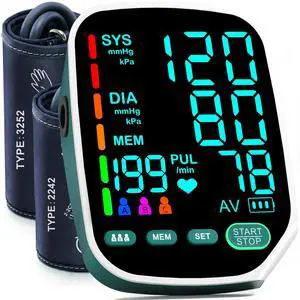 Accurate Upper Arm Blood Pressure Monitor, Dual Cuffs, 3 Users X199 Memory Accurate Upper Arm Blood Pressure Monitor, Dual Cuffs, 3 Users X199 Memory
