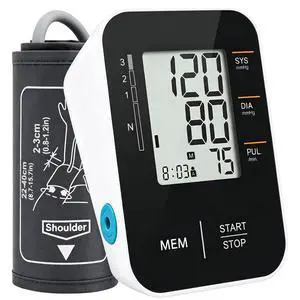 Blood Pressure Monitor Accurate Upper Arm BP Cuff for Home Use, Black Blood Pressure Monitor Accurate Upper Arm BP Cuff for Home Use, Black