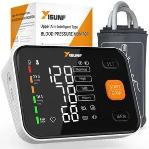 Arm Blood Pressure Monitor, Automatic Digital Blood Pressure Machine for Home Use with Dual User Memory, Adjustable BP Cuff, Unlimited Free Measurement Arm Blood Pressure Monitor, Automatic Digital Blood Pressure Machine for Home Use with Dual User Memory, Adjustable BP Cuff, Unlimited Free Measurement