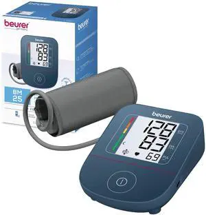 BM25 Upper Arm Blood Pressure Monitor for Home Use, Fully Automatic, Arrhythmia Detection, Cuff Fit Control, Color Risk Indicator, App Tracking, Battery or USB-C Power BM25 Upper Arm Blood Pressure Monitor for Home Use, Fully Automatic, Arrhythmia Detection, Cuff Fit Control, Color Risk Indicator, App Tracking, Battery or USB-C Power