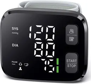 Automatic Wrist Blood Pressure Monitor LED Backlit Display with Large Adjustable Cuff Blood Pressure Monitors for Home Use 2 User 240 Reading Memory with Carrying Case Automatic Wrist Blood Pressure Monitor LED Backlit Display with Large Adjustable Cuff Blood Pressure Monitors for Home Use 2 User 240 Reading Memory with Carrying Case