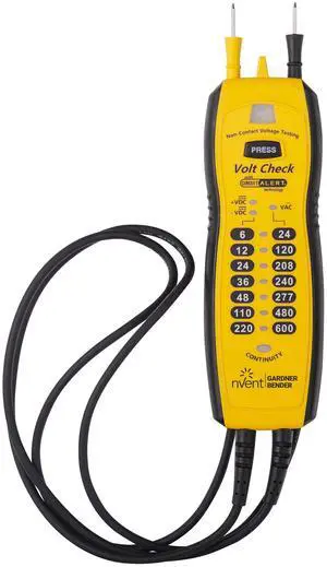 Instruments VC61000 Volt Check Voltage & Continuity Tester, Black & Yellow Instruments VC61000 Volt Check Voltage & Continuity Tester, Black & Yellow