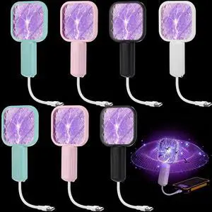 8 Pack Mini Electric Mosquito Swatter Plug-and-Play USB Mosquito Attracting Lamp Portable Electric Bug Zapper Safety Net Mosquitoes Zapper Fly Swatter for Indoor Outdoor Camping (Cute Colors) 8 Pack Mini Electric Mosquito Swatter Plug-and-Play USB Mosquito Attracting Lamp Portable Electric Bug Zapper Safety Net Mosquitoes Zapper Fly Swatter for Indoor Outdoor Camping (Cute Colors)