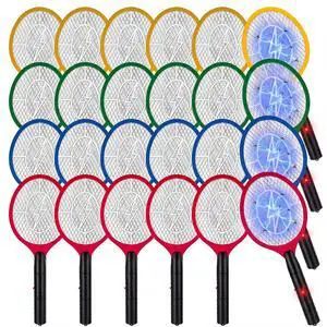 24 Pack Electric Fly Swatter Bulk Bug Zapper Rackets for Indoor Outdoor Insect Control Killer Bat Handheld Mosquito Swatter Battery Powered Electric Bug Killer for Home Patio Camping (4 Colors) 24 Pack Electric Fly Swatter Bulk Bug Zapper Rackets for Indoor Outdoor Insect Control Killer Bat Handheld Mosquito Swatter Battery Powered Electric Bug Killer for Home Patio Camping (4 Colors)
