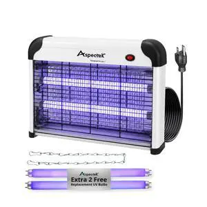 20W Electric Bug Zapper, High Voltage Mosquito and Fly Killer, Heavy Duty 360° Gnat Trap for Indoor, Bedroom, Covered Patios, Farm, BBQ and Greenhouse, Includes 2 Replacement Bulbs 20W Electric Bug Zapper, High Voltage Mosquito and Fly Killer, Heavy Duty 360° Gnat Trap for Indoor, Bedroom, Covered Patios, Farm, BBQ and Greenhouse, Includes 2 Replacement Bulbs