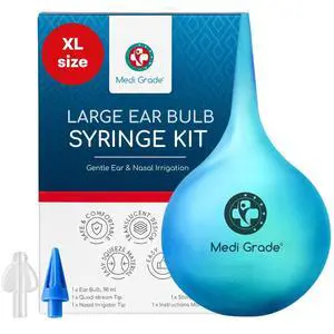 Ear Wax Removal Bulb Syringe 3.04 fl oz, Ear Cleaner Irrigation Ear Wax Removal Bulb Syringe 3.04 fl oz, Ear Cleaner Irrigation