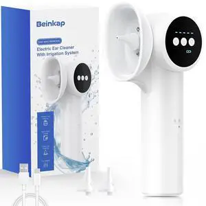 Upgraded Ear Wax Removal, Electric Ear Cleaner with Mild Drying, Safe & Gentle Automatic Ear Cleaner, Cleaning with Dual-Compartment Design, Electric Ear Wax Removal 5 Pressure Settings, IPX7, White Upgraded Ear Wax Removal, Electric Ear Cleaner with Mild Drying, Safe & Gentle Automatic Ear Cleaner, Cleaning with Dual-Compartment Design, Electric Ear Wax Removal 5 Pressure Settings, IPX7, White