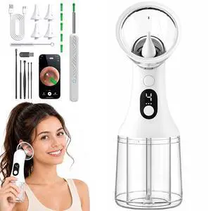 Electric Ear Wax Removal Kit - Safe & Gentle Waxy Ear Cleaner Tool with 4 Pressure Settings, LED Display, IPX7 Waterproof & Dual-Chamber Design for Upgraded Ear Irrigation and Personal Ear Care Electric Ear Wax Removal Kit - Safe & Gentle Waxy Ear Cleaner Tool with 4 Pressure Settings, LED Display, IPX7 Waterproof & Dual-Chamber Design for Upgraded Ear Irrigation and Personal Ear Care
