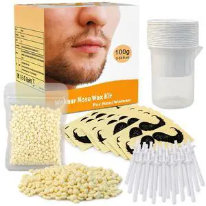 Nose Wax Kit for Men & Women | 100g Wax, 30 Applicators (15-20 Uses) | Painless Nasal & Ear Hair Removal | Fast 3-Min Removal | Safe Hair Remover Kit for Nose & Ear Hair | Waxing Kit for Men Nose Wax Kit for Men & Women | 100g Wax, 30 Applicators (15-20 Uses) | Painless Nasal & Ear Hair Removal | Fast 3-Min Removal | Safe Hair Remover Kit for Nose & Ear Hair | Waxing Kit for Men