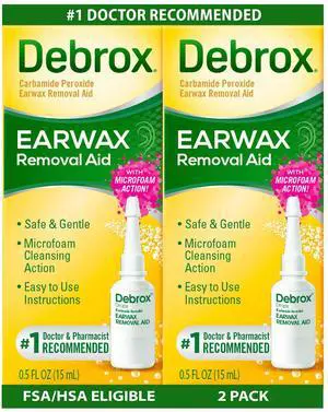 Earwax Removal Aid, Microfoam Ear Drops, 0.5 Fl Oz, Pack of 2 Earwax Removal Aid, Microfoam Ear Drops, 0.5 Fl Oz, Pack of 2