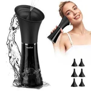 Electric Ear Wax Removal System, Water Powered Ear Cleaning Tool with Irrigation Flusher, 6 Tips, 4 Pressure Settings - Safe & Effective for Ear Wax Buildup Flushing and Cleaning Electric Ear Wax Removal System, Water Powered Ear Cleaning Tool with Irrigation Flusher, 6 Tips, 4 Pressure Settings - Safe & Effective for Ear Wax Buildup Flushing and Cleaning