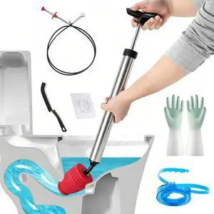 Toilet Plunger,Bathroom Plunger, High Pressure Toilet Auger,Powerful Air Drain Unclogger and Toilet Clog Remover, Toilet Plunger for Sinks and Clogged Pipes Toilet Plunger,Bathroom Plunger, High Pressure Toilet Auger,Powerful Air Drain Unclogger and Toilet Clog Remover, Toilet Plunger for Sinks and Clogged Pipes
