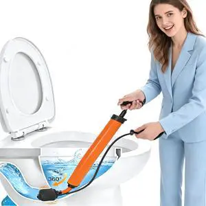 Toilet Unclogger Drain Auger Plunger for Kitchen,Sink,Bathroom,Shower,Floors Drain,No Extra Accessories, Lightweight & Easy to Use for Women & Elderly, Clog Remover Tool Fits NPS 1.5-4.5" Pipes Toilet Unclogger Drain Auger Plunger for Kitchen,Sink,Bathroom,Shower,Floors Drain,No Extra Accessories, Lightweight & Easy to Use for Women & Elderly, Clog Remover Tool Fits NPS 1.5-4.5" Pipes