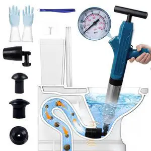 High Pressure Toilet Plunger,Air Drain Unclogger Blaster with Visual Barometer,Upgraded Toilet Plunger,Sink Plunger,Heavy Duty Clog Remover Kits for Bathroom Sink & Toilet High Pressure Toilet Plunger,Air Drain Unclogger Blaster with Visual Barometer,Upgraded Toilet Plunger,Sink Plunger,Heavy Duty Clog Remover Kits for Bathroom Sink & Toilet