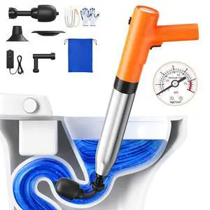 Electric Toilet Plungers for Bathroom,4 in 1 Toilet Unclogger,Auto-Inflation Toilet Plunger Clog Remover Get Instant Result,High Pressure Toilet Plunger Heavy Duty for Washbasin,Sinks,Floors Drain Electric Toilet Plungers for Bathroom,4 in 1 Toilet Unclogger,Auto-Inflation Toilet Plunger Clog Remover Get Instant Result,High Pressure Toilet Plunger Heavy Duty for Washbasin,Sinks,Floors Drain