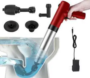 Electric Toilet Plunger High Pressure Electric Air Drain Blaster Gun with Visual BarometerAir Power Plunger for Bathroom,Kitchen Bathtub Toilet Floor Drain Clogged Pipe Electric Toilet Plunger High Pressure Electric Air Drain Blaster Gun with Visual BarometerAir Power Plunger for Bathroom,Kitchen Bathtub Toilet Floor Drain Clogged Pipe