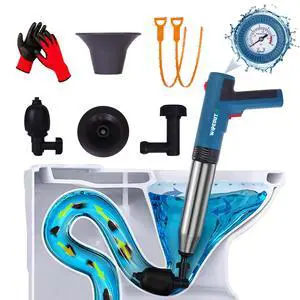 Electric Toilet Plunger with Pressure Gauge, High Pressure Drain Blaster Electric Toilet Plunger with Pressure Gauge, High Pressure Drain Blaster