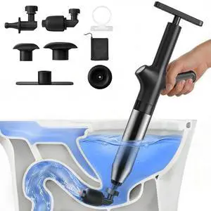 Toilet Plunger Drain Clog Remover High Pressure with Barometer Toilet Plunger Drain Clog Remover High Pressure with Barometer